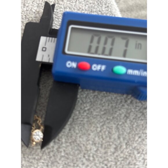 Gold-Plated Necklace With Round Crystal Stations & Lobster Clasp - Picture 6 of 6